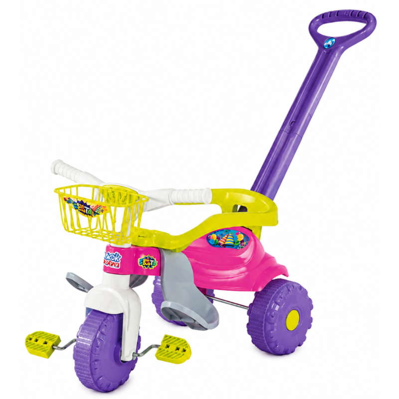 Triciclo Infatil Magic Toys Festa Rosa com Aro-009dd280-931c-4eb7-abc6-d9e6b41e7d65