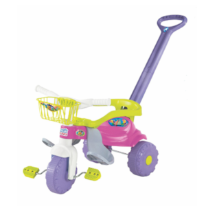Triciclo Infatil Magic Toys Festa Rosa com Aro 