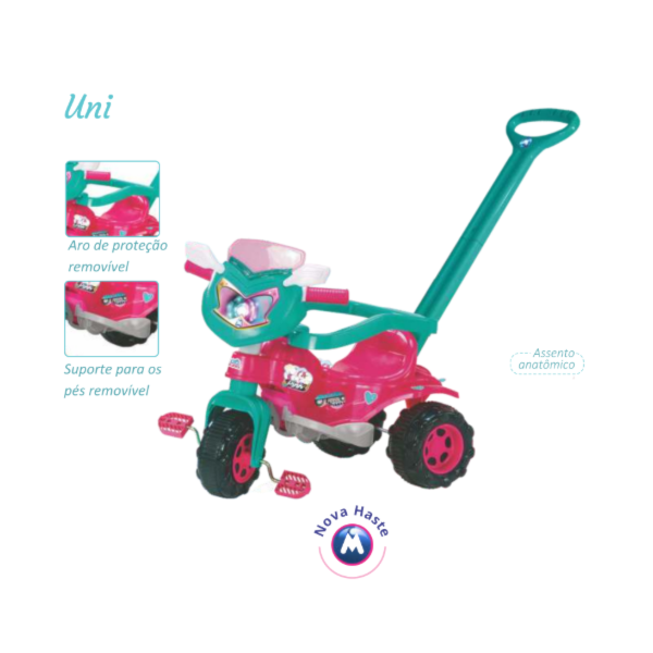 Triciclo Magic Toys Uni Rosa-99d9a89a-40cc-4b8f-8811-3db83d75501e