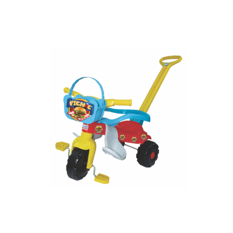 Triciclo Tico Tico Pic Nic Azul Magic Toys Com Aro 2565
