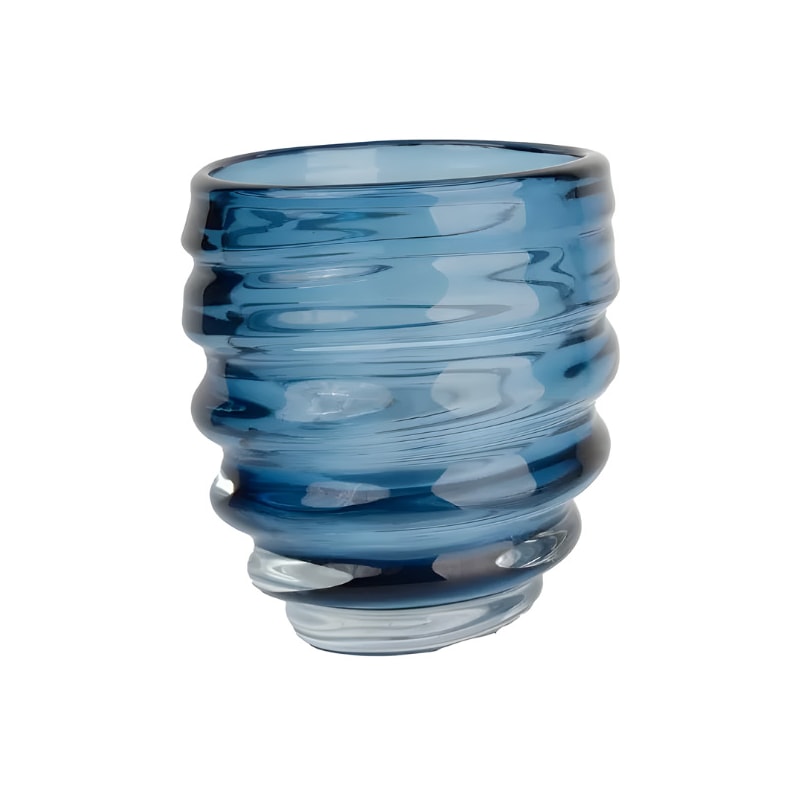 Vaso Paramount Murano 18x20cm Azul Safira