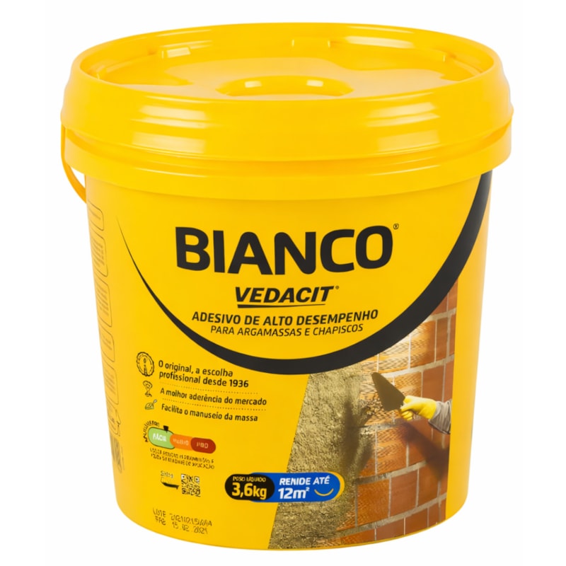 Vedacit Bianco para Argamassa e Chapisco GL 3,6KG
