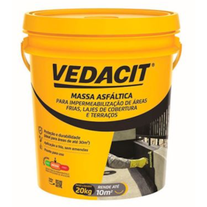 Vedacit Massa Asfaltica Impermeabilização Balde 20Kg 