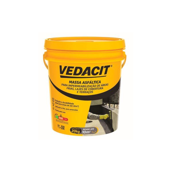 Vedacit Massa Asfaltica Impermeabilização Balde 20Kg -fa1de5c7-7bc2-4a44-956f-7883a6379253