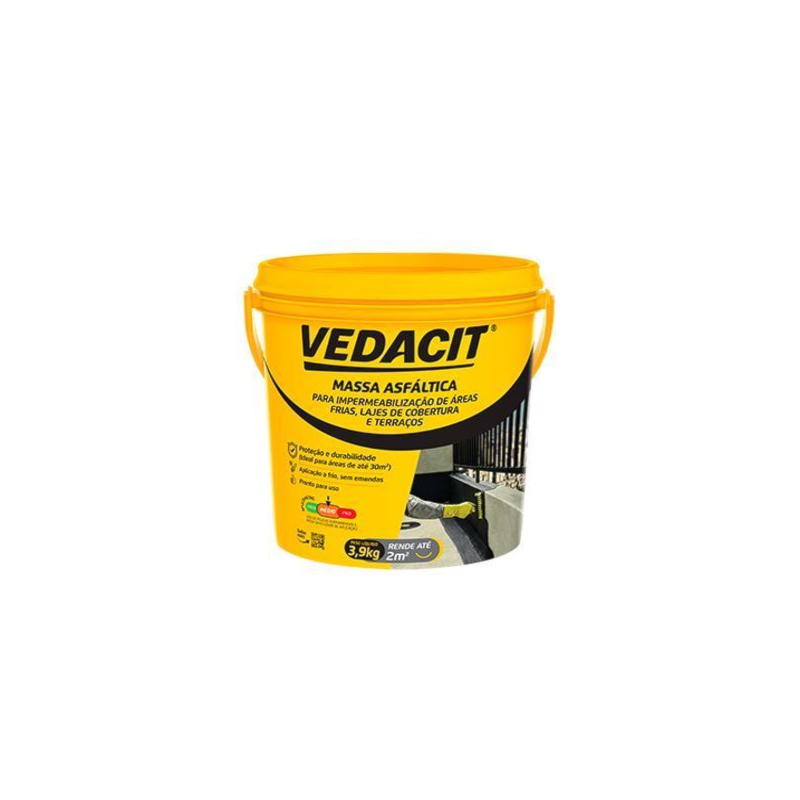 Vedacit Massa Asfaltica Para Impermeabilizacao GL 3,9KG