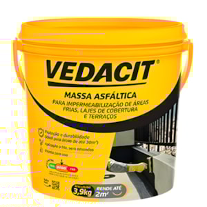 Vedacit Massa Asfaltica Para Impermeabilizacao GL 3,9KG