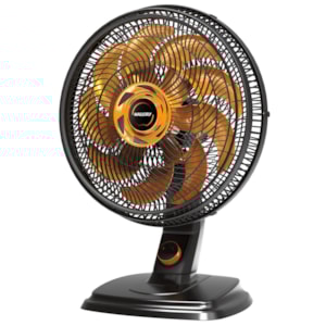 Ventilador 2 Em 1 Mallory 40cm Egeo Preto E Dourado B94401801