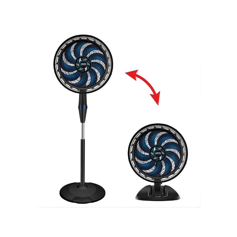 Ventilador Arno 2 em 1 40cm X-Treme 9 Pas 127V VE9M Preto/Azul