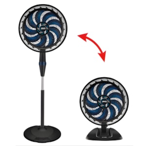 Ventilador Arno 2 em 1 40cm X-Treme 9 Pas 127V VE9M Preto/Azul