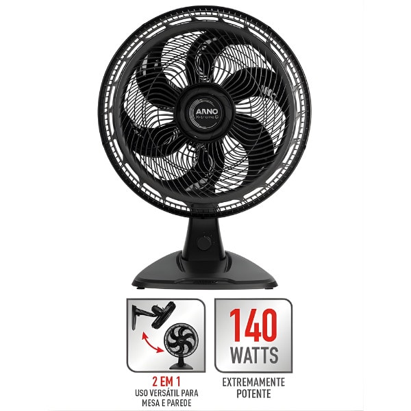 Ventilador Arno 2 em 1 Mesa e Parede 40CM X-Treme 6 127V VE60 Preto-0a9e9bed-2e92-49a7-bddc-0c261db9e9f4