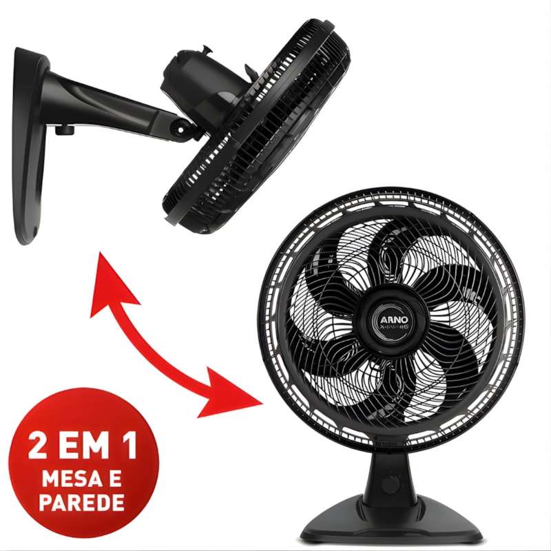 Ventilador Arno 2 em 1 Mesa e Parede 40CM X-Treme 6 127V VE60 Preto-4ef44c9e-cfd3-4eaf-9508-28c3ad87bbab