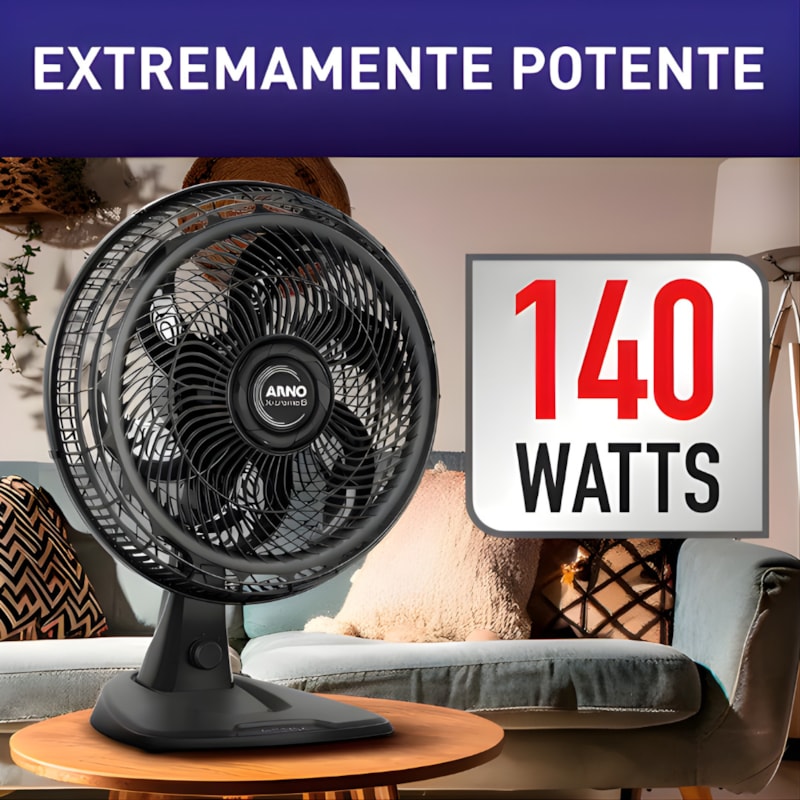 Ventilador Arno 2 em 1 Mesa e Parede 40CM X-Treme 6 127V VE60 Preto-15059f36-231c-4845-b848-677144ac6f6f