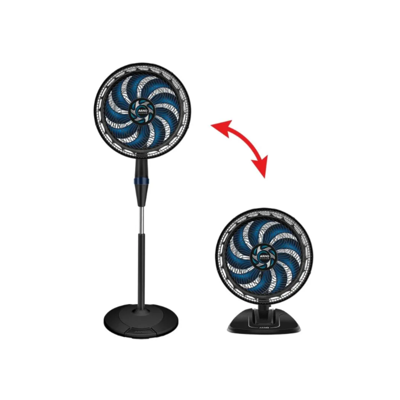 Ventilador Arno 40cm 2EM1 X-Treme 9 127V Preto/Azul VE9M