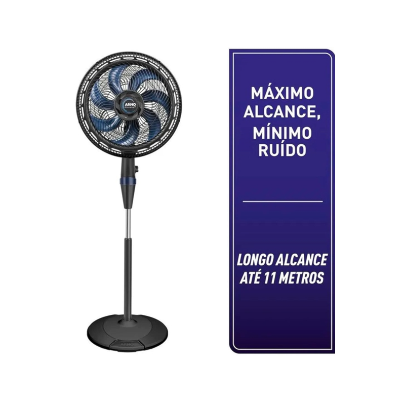 Ventilador Arno de Coluna 40cm X-Treme 7 Pas 127v VE7C Preto/Azul Escuro