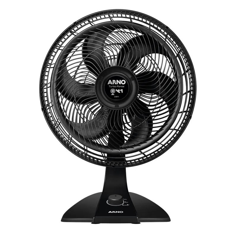 Ventilador Arno de Mesa Turbo Force 2 em 1 40cm 127V VF42 Preto