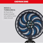 Ventilador Arno Parede X-Treme 9 40cm 127V VE9P Preto/Azul 