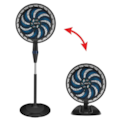 Ventilador Arno X-Treme 9 2 em 1 de Mesa ou Parede 40cm 3 Velocidades 127V Preto/Azul VE9M-f3e602b2-4ab3-4fe6-be22-5d36463d3c18