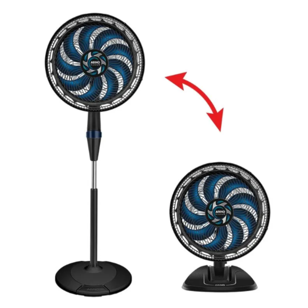 Ventilador Arno X-Treme 9 2 em 1 de Mesa ou Parede 40cm 3 Velocidades 127V Preto/Azul VE9M-bb07f276-cb5e-43ce-b04e-1fc7f5d81943