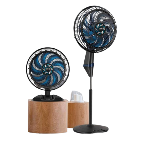 Ventilador Arno X-Treme 9 2 em 1 de Mesa ou Parede 40cm 3 Velocidades 127V Preto/Azul VE9M-64d54c41-007a-49ba-94c6-a2b2dfabd3fa