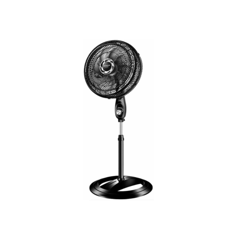 Ventilador Coluna Mondial 40cm Turbo 127/60Hz 8 Pas Preto/Prata