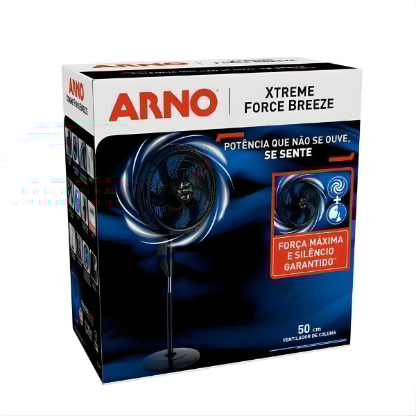 Ventilador de Coluna Arno 50cm Extreme Force Breeze 6 Pás 127V VB52 Preto/Azul-40665350-4b86-4702-a388-31cbe985f3f2