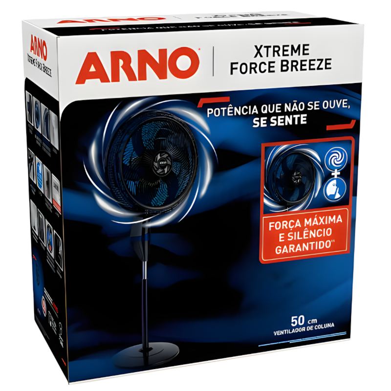 Ventilador de Coluna Arno 50cm Extreme Force Breeze 6 Pás 127V VB52 Preto/Azul-35707bbb-d723-4735-bc24-90ef5aca5113