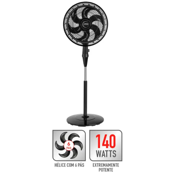 Ventilador de Coluna Arno X-Treme 40cm 6 Pas 127V VE6C Preto-bc2d3346-f25d-4c14-ab89-2d776da577db