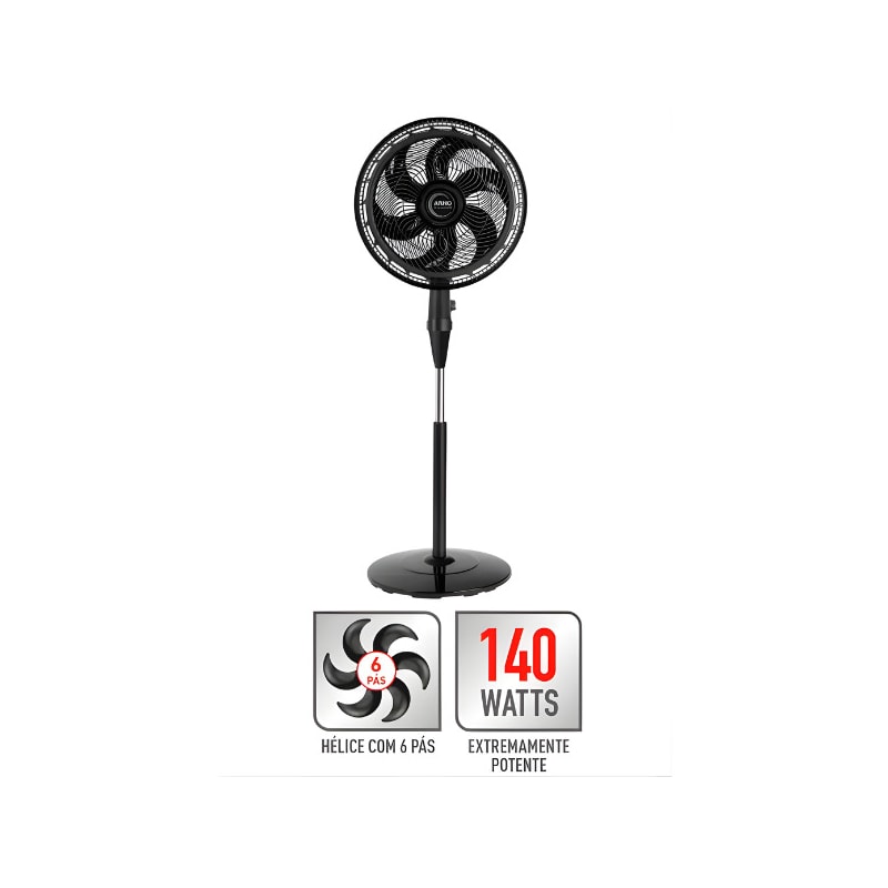 Ventilador de Coluna Arno X-Treme 40cm 6 Pas 127V VE6C Preto-4c9284f3-bac7-4a25-93d9-bdc889ca4490