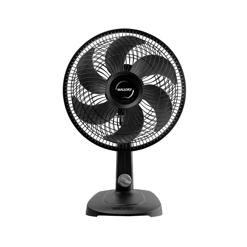 Ventilador De Mesa Mallory 30cm Turbo Compact Preto E Grafite