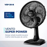 Ventilador de Mesa Mondial Super Power 30cm 127V/60HZ VSP-30-B Preto
