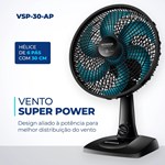 Ventilador de Mesa Mondial Super Power VSP-30 - preto/verde