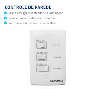 Ventilador de Teto Mondial Maxir Air VTE-01 Branco