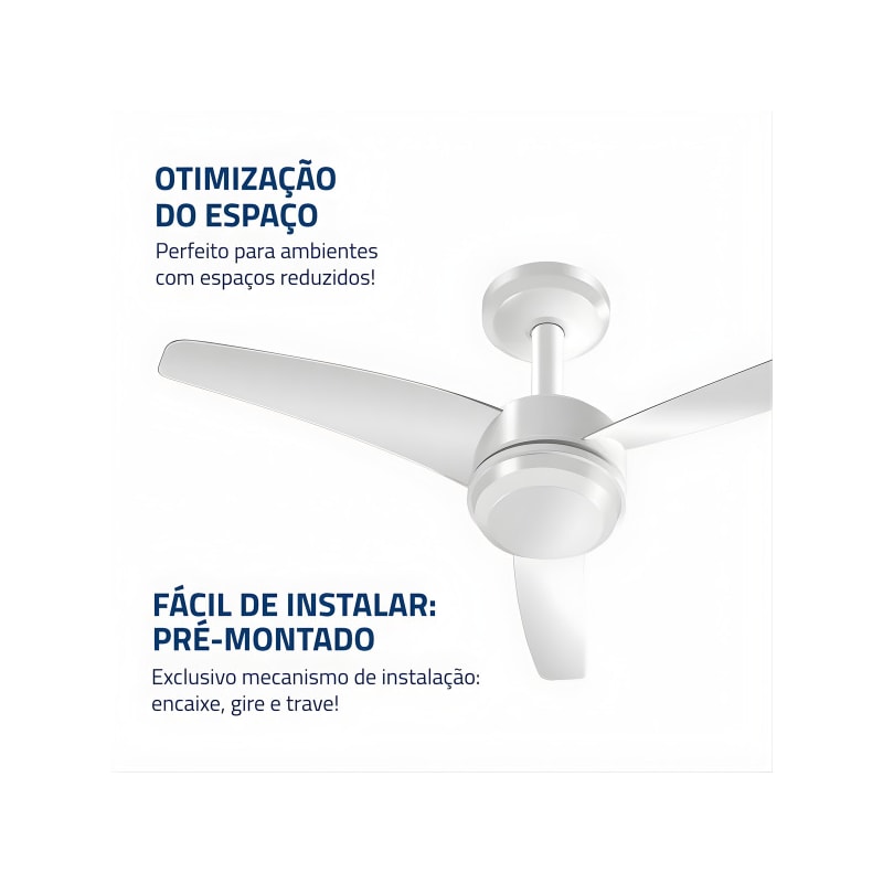 Ventilador de Teto Mondial VTE-02 127 V Branco &ndash; 3 Pás, Controle Remoto-3424a431-1a04-49fb-805f-327257d6cb9c