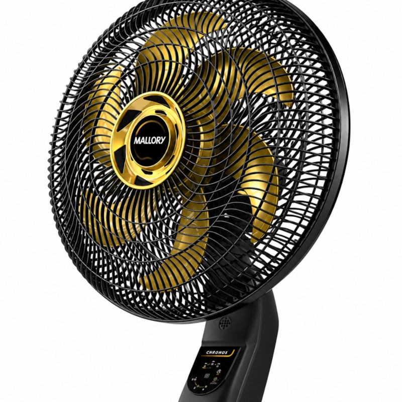 Ventilador Mallory de Coluna 40CM Chronos 127V Preto/Dourado