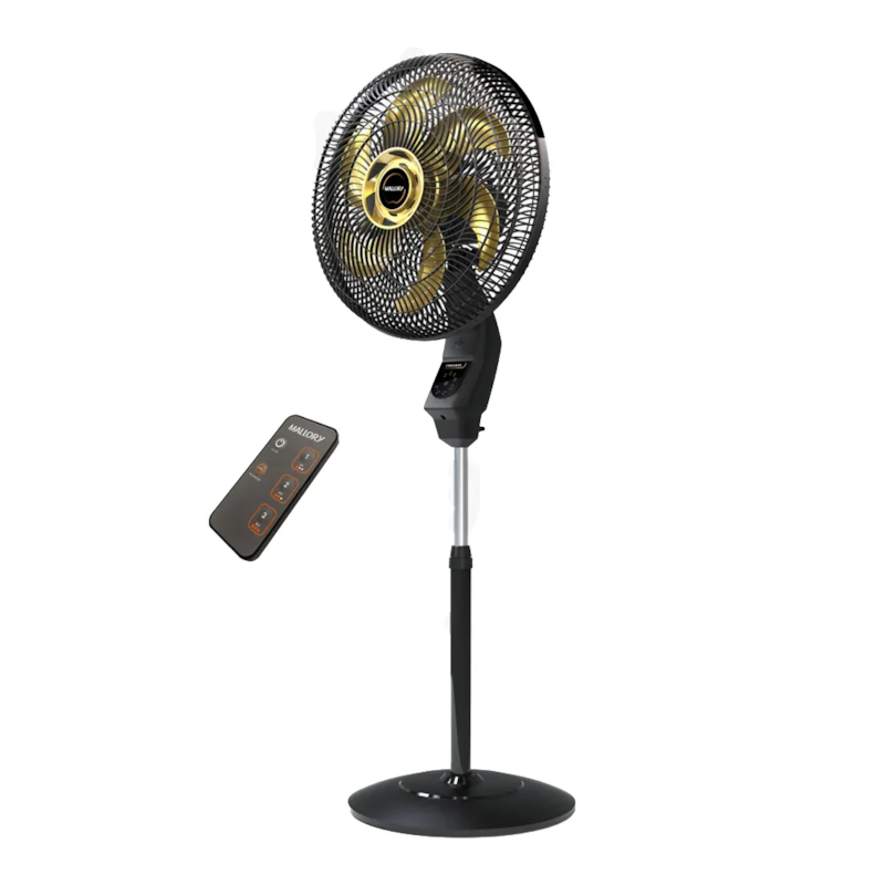 Ventilador Mallory de Coluna 40CM Chronos 127V Preto/Dourado