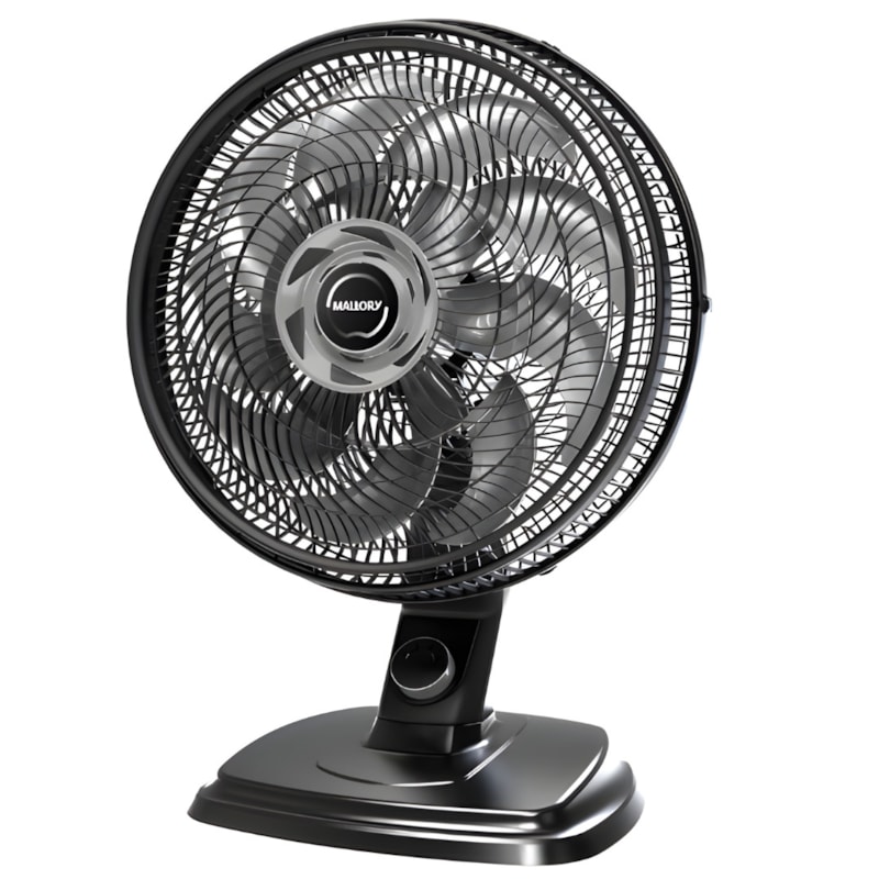 Ventilador Mallory de Mesa e Parede Egeo 127V Preto/Grafite