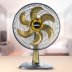 Ventilador Mallory TS40+ Preto Dourado 40cm