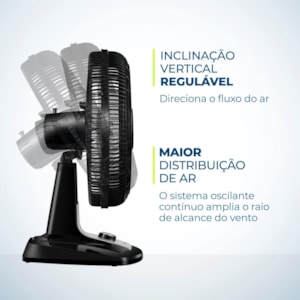 Ventilador Mondial de Mesa 40CM VTX-40-CHROME Super Turbo 127V/60HZ Preto/Azul