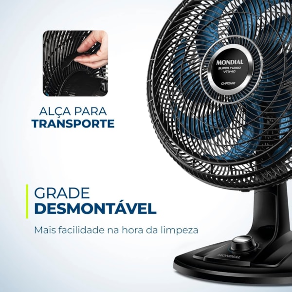 Ventilador Mondial de Mesa 40CM VTX-40-CHROME Super Turbo 127V/60HZ Preto/Azul-b90fa3e9-f7a1-432a-9cd7-5c85896d7a2b