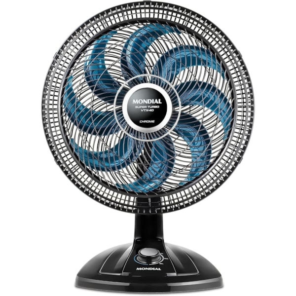Ventilador Mondial de Mesa 40CM VTX-40-CHROME Super Turbo 127V/60HZ Preto/Azul-1a3495e5-be79-4cb6-8bd3-f7ed799bdac9