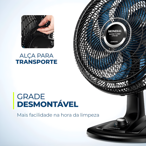 Ventilador Mondial Mesa 40cm VTX-40 Chrome Super Turbo 8 Pás 127V/60Hz Preto/Azul-8fcdf0bc-04ad-46a7-94af-1e699198d2a6