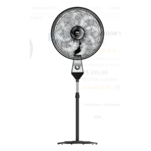 Ventilador Wap de Coluna 50cm Turbo Flow 127V Preto