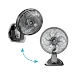Ventilador Wap de Mesa e Parede 50cm 8 Pas Turbo Flow 127V Preto