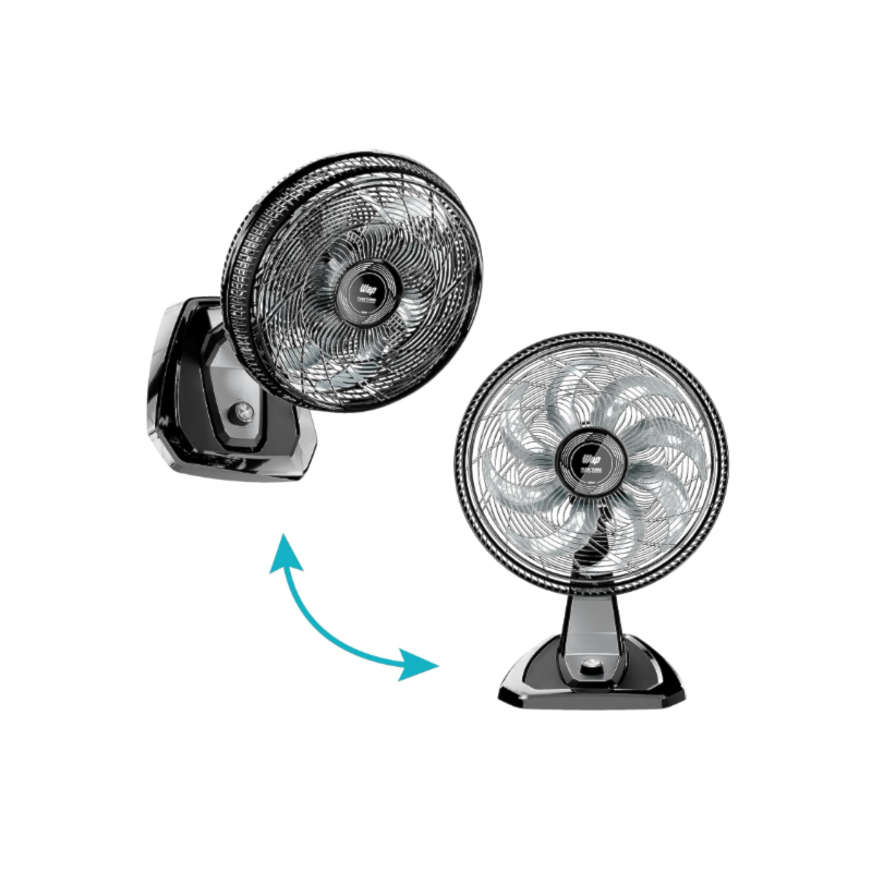 Ventilador Wap de Mesa e Parede 50cm 8 Pas Turbo Flow 127V Preto